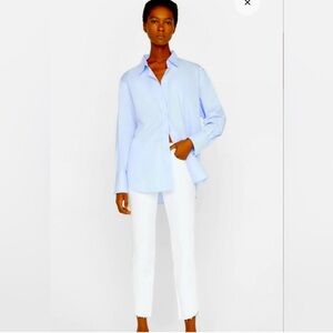 NWT Frame Denim Le High Straight Cascade Raw Hem‎ Jeans White Sz 25 $248